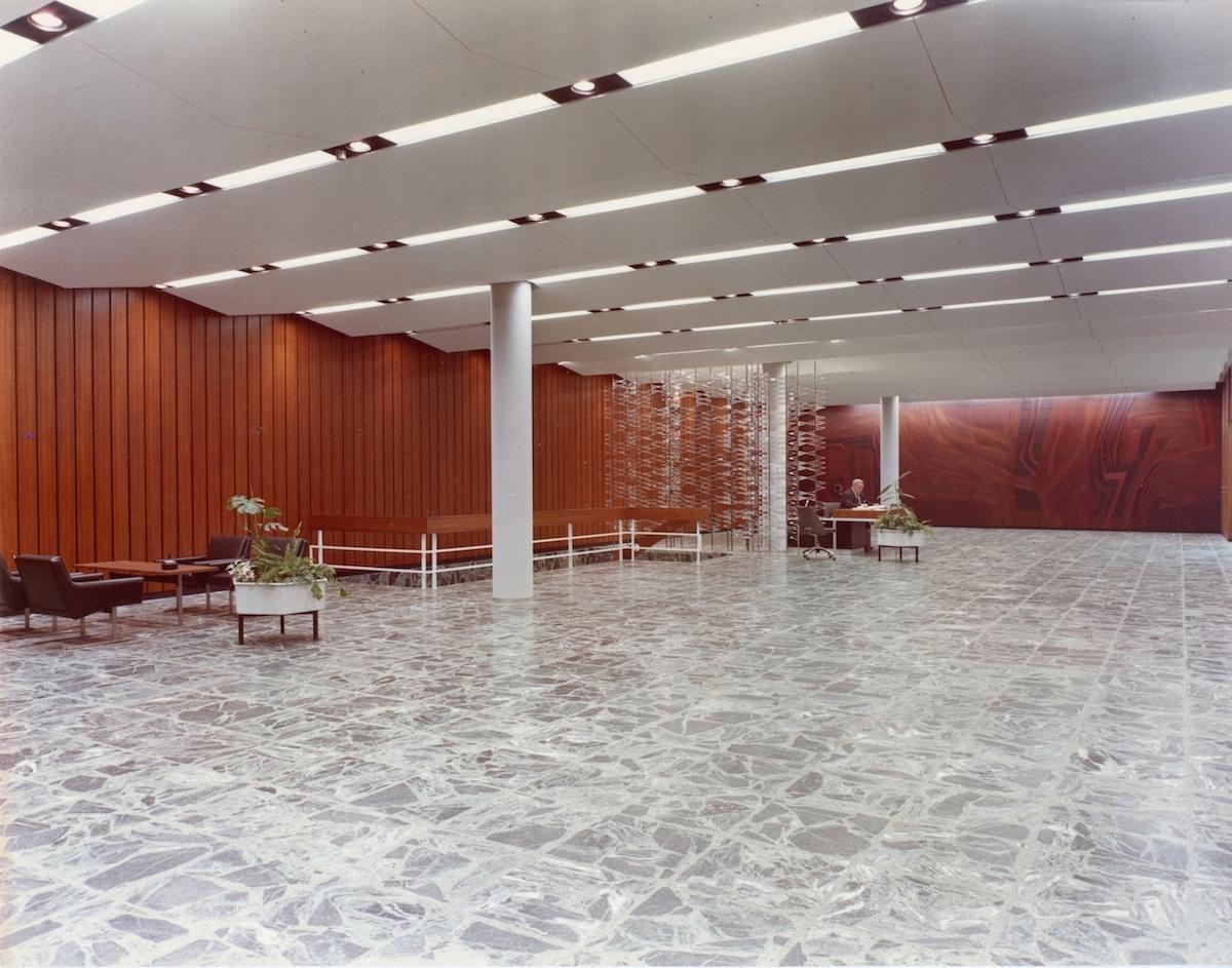 View of the Lobby of the Osram Head Quarters in Munich